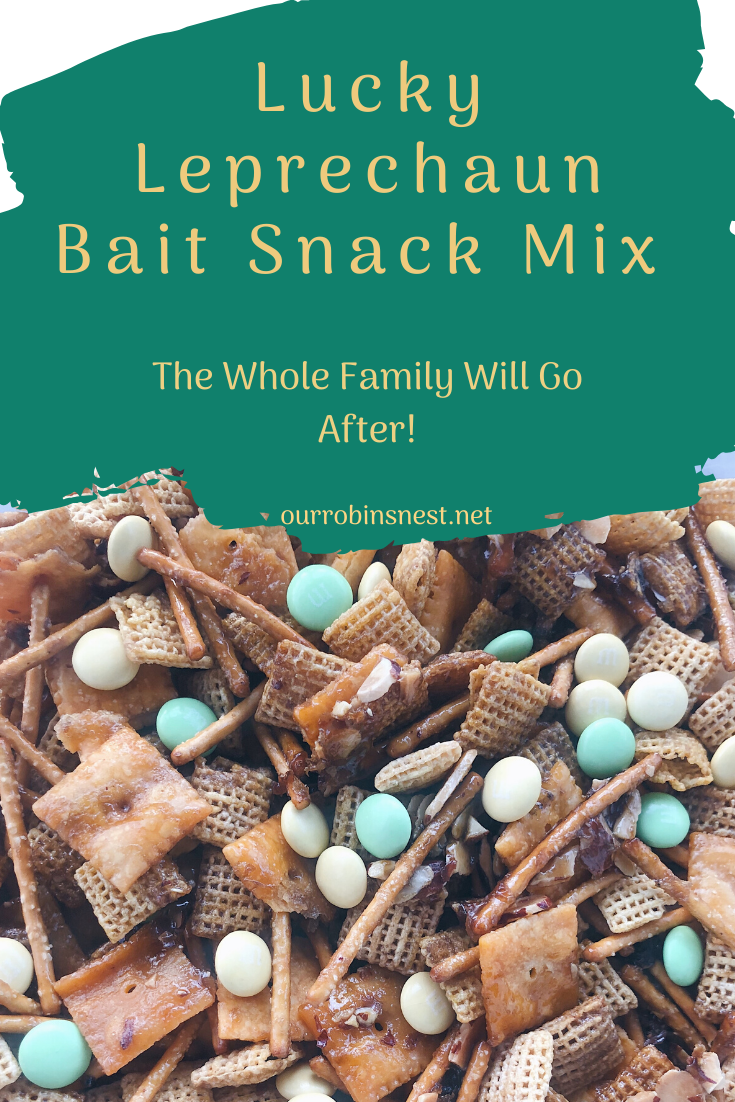 This Lucky Leprechaun Bait Snack Mix is so easy to make and it’s delicious! 