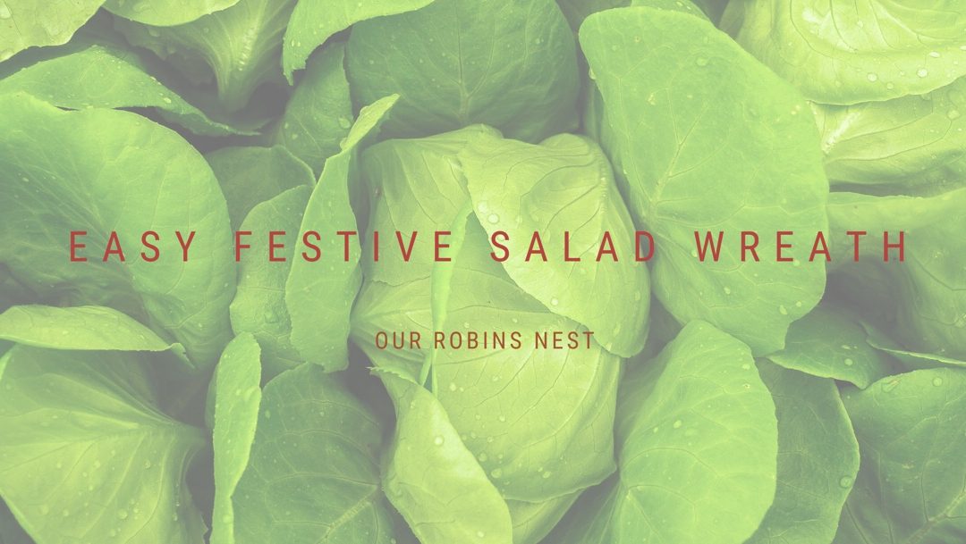 Easy 5 Minute Festive Salad Wreath