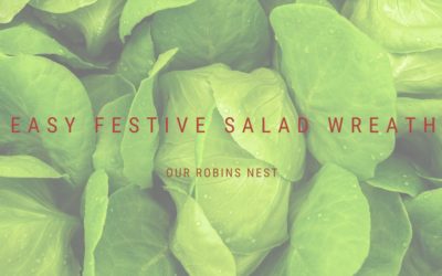 Easy 5 Minute Festive Salad Wreath