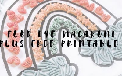 Food Dye Macaroni Plus Free Printable