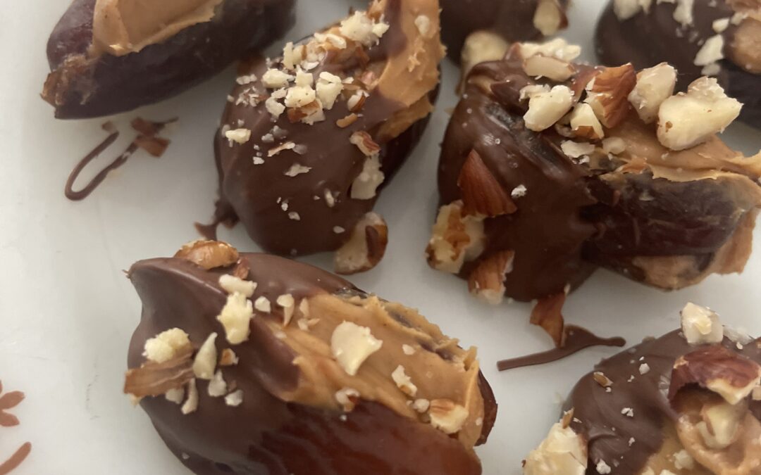 Peanut Butter and Chocolate-Dipped Dates Recipe