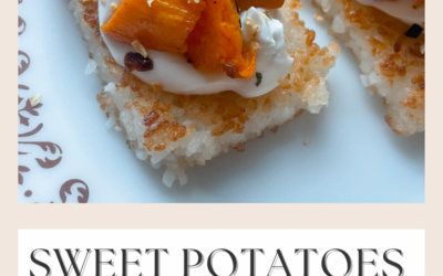 Sweet potatoes with rice and yogurt sauce