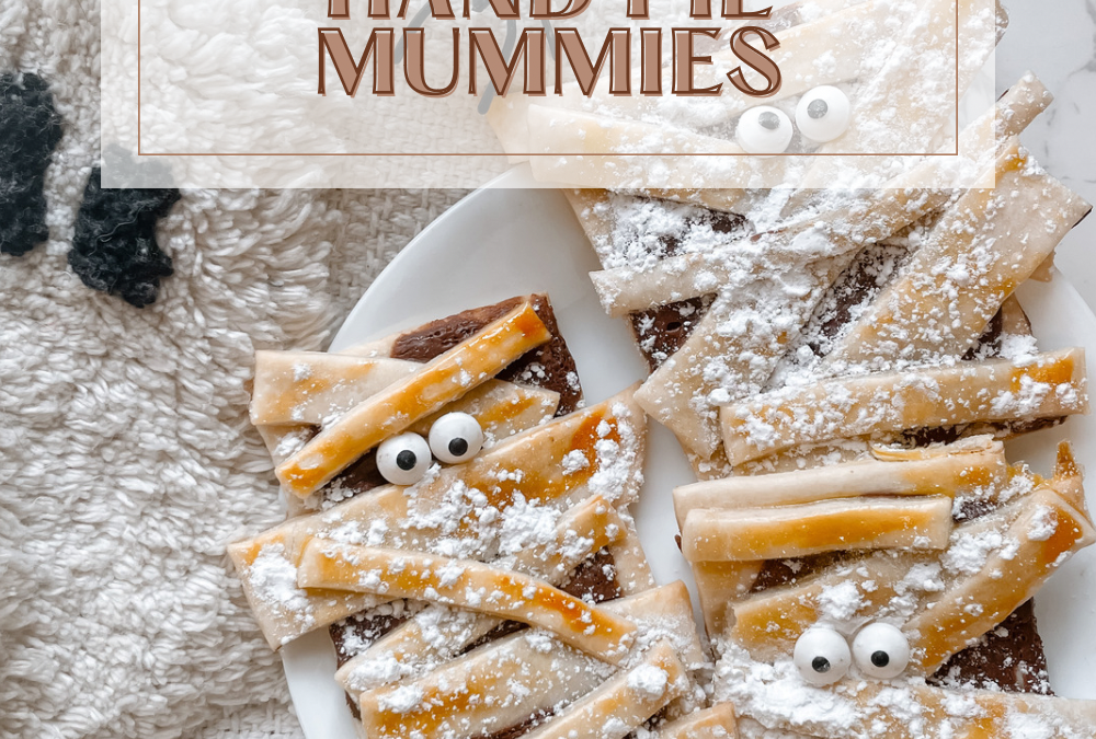 Spooky Halloween Snacks for Kids: Chocolate Peanut Butter Hand Pie Mummies