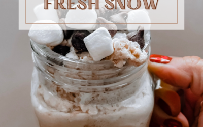 Hot Chocolate Ice Cream Made with Fresh Snow