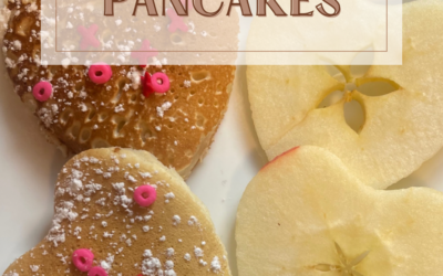 Heart-Shaped Apple Slice Pancakes