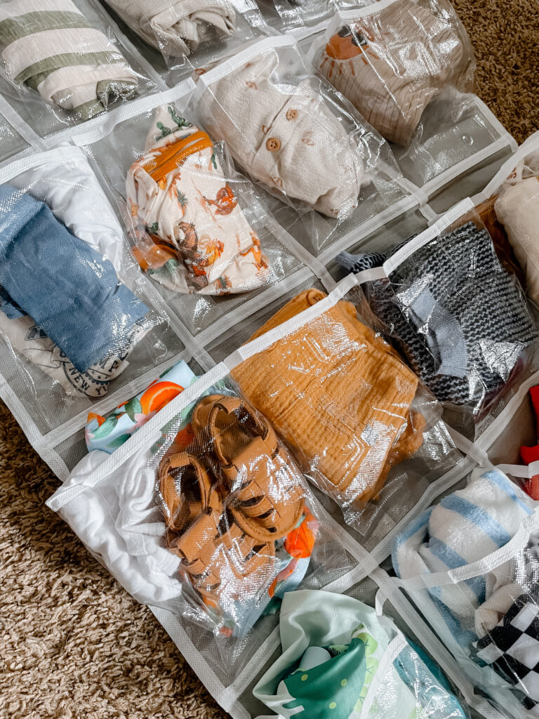 shoe organizer packing hack