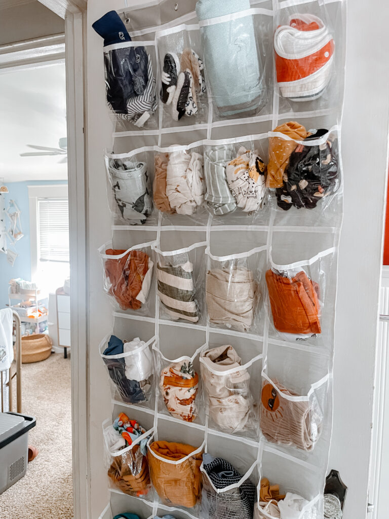 shoe organizer packing hack