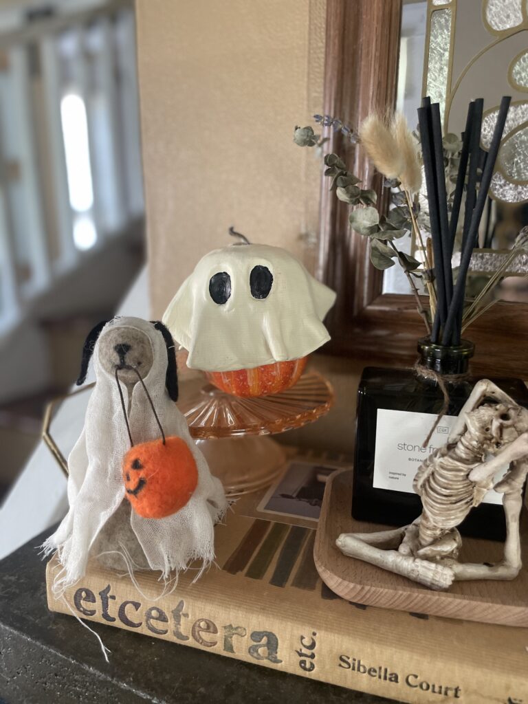 Air-Dry Clay Ghost Pumpkins