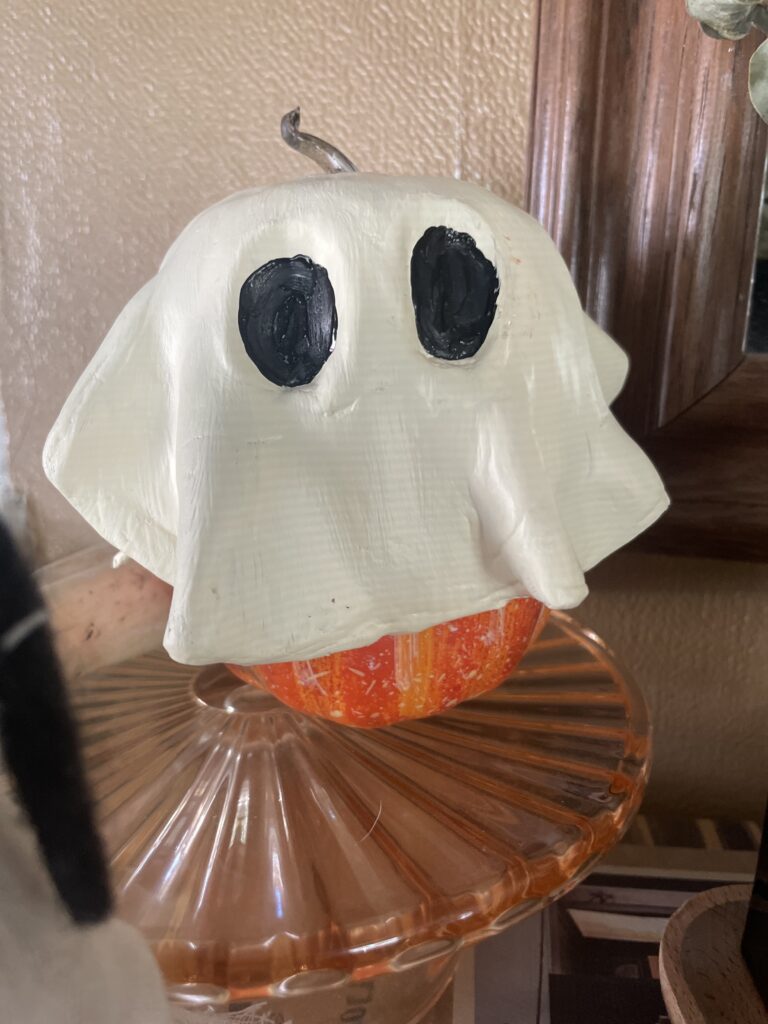 Air-Dry Clay Ghost Pumpkins