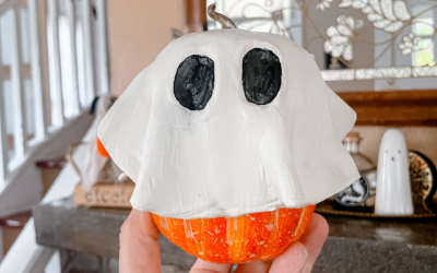 Air-Dry Clay Ghost Pumpkins