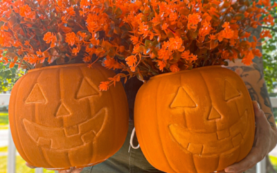 Terracotta Style Jack-o’-Lantern Planters